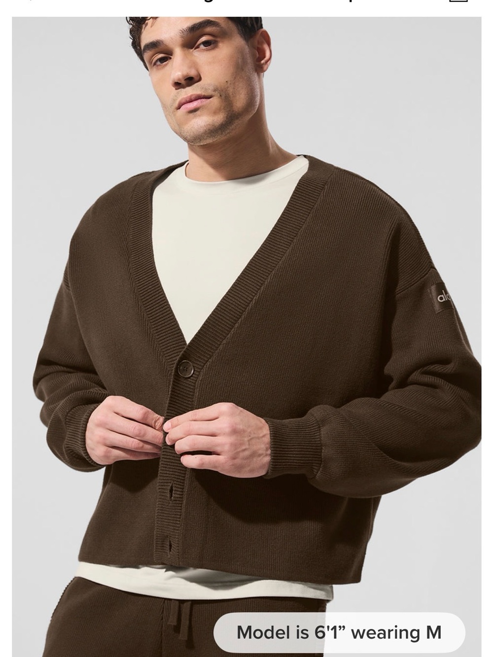 ALO Scholar Cardigan Unisex Size Medium